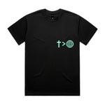 GREATER IS HE - Black Tee