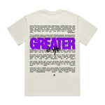 GREATER IS HE - Ecru Tee