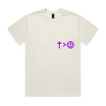 GREATER IS HE - Ecru Tee